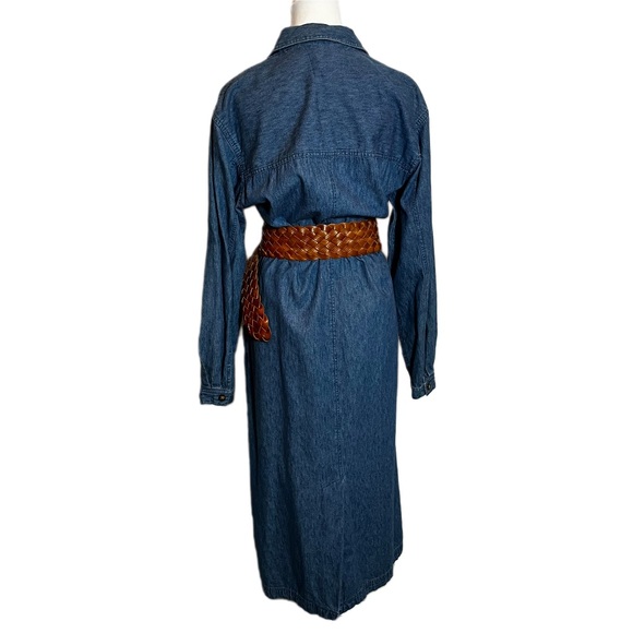 Eddie Bauer Denim Shirt Dress Women’s Sz M 
Vintage Classic Sophisticated - Picture 2 of 12